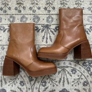 Free People Ruby Platform Boot Caramel